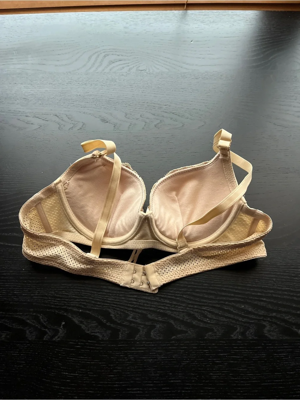 Chic Chunya Beige Lace Mesh Underwire Bra 36/B80 - Picture 6 of 16